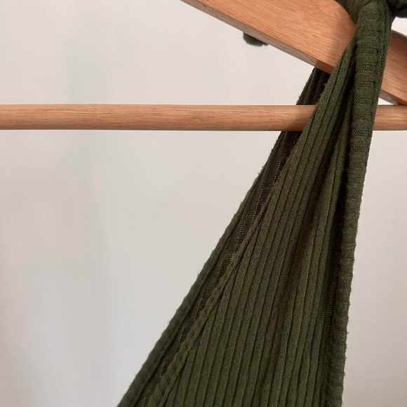 Lulus Belmore Olive Green Ribbed Sleeveless Jumpsuit Small - Picture 8 of 8